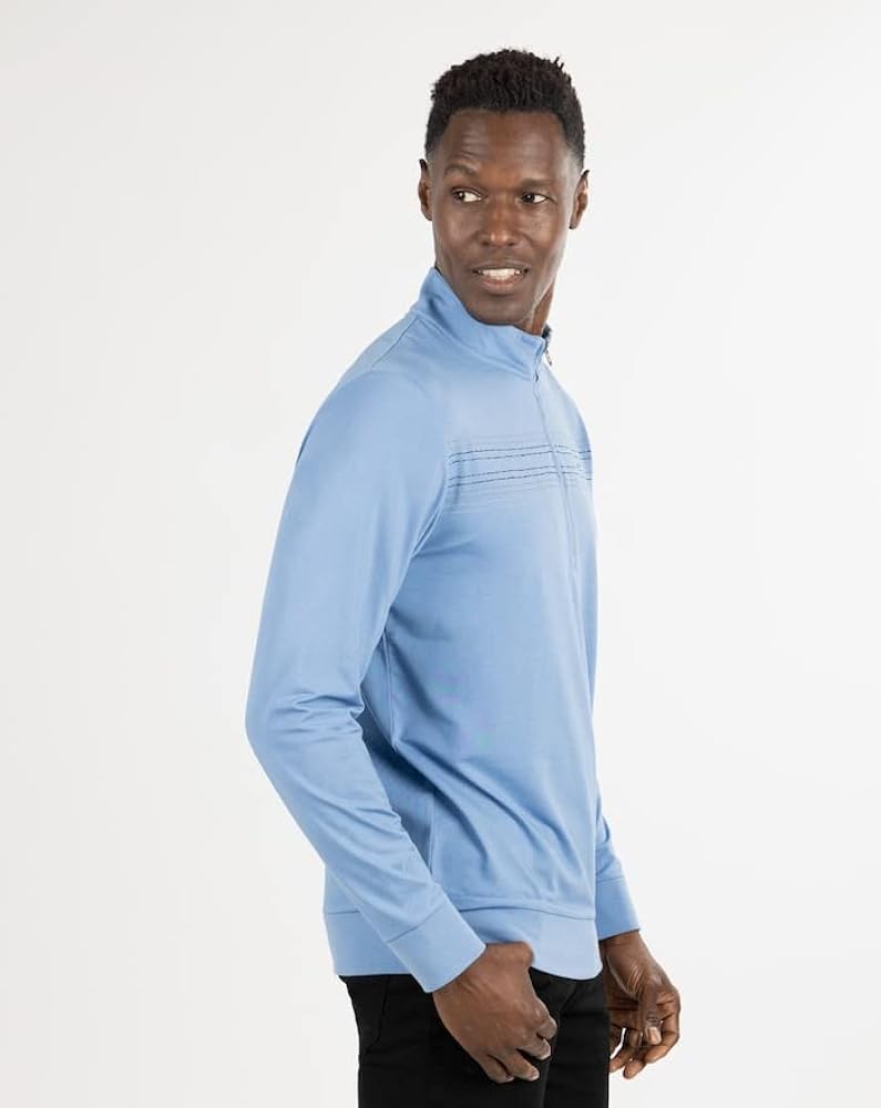 TRAVIS MATHEW HERITAGE QUARTER ZIP - HEATHER RIVIERA