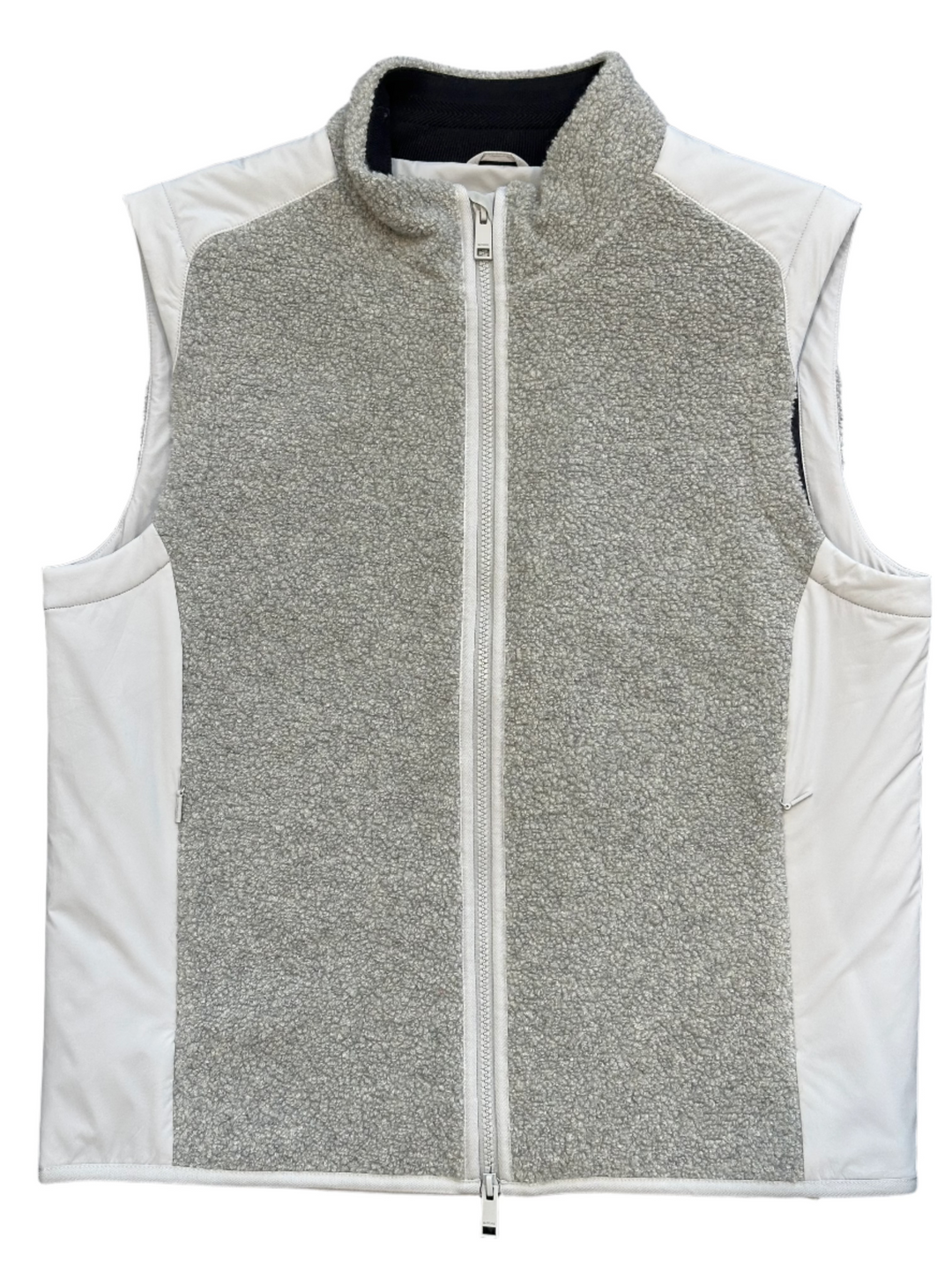 G/FORE MENS ITALIAN WOOL BLEND SHERPA VEST - NIMBUS