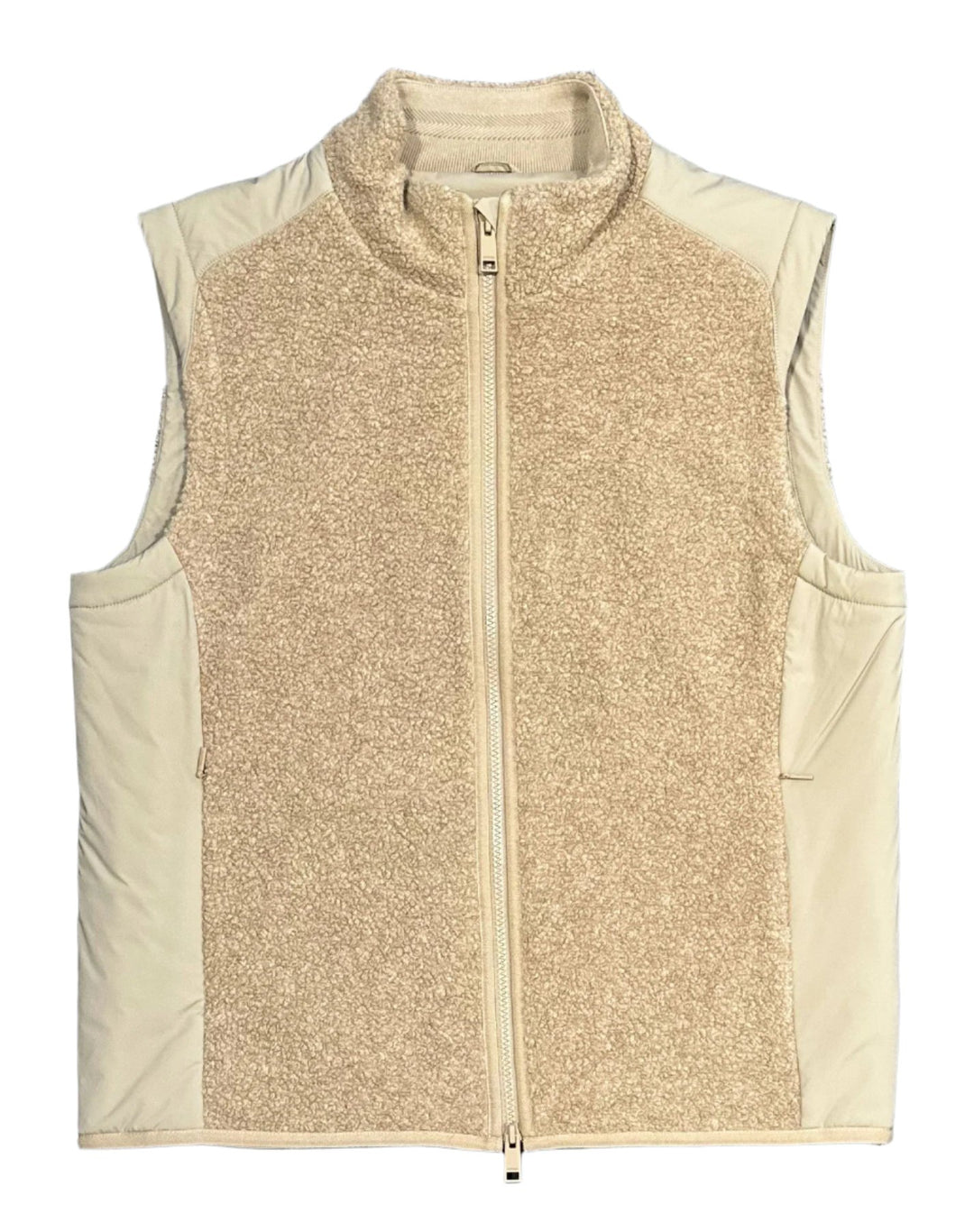 G/FORE MENS ITALIAN WOOL BLEND SHERPA VEST - DUNE