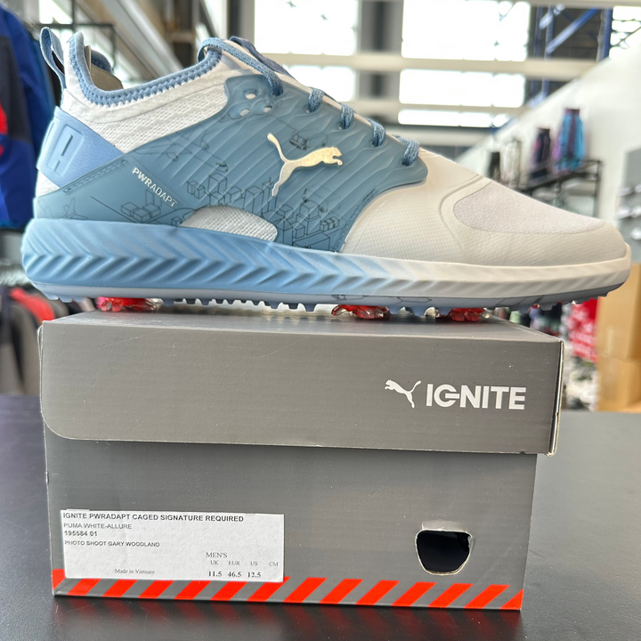 Puma Men's TOUR LTD EDITION PROTOTYPE- IGINITE PWRAdapt Caged SIGNATURE REQUIRED - PUMA WHITE / ALLURE