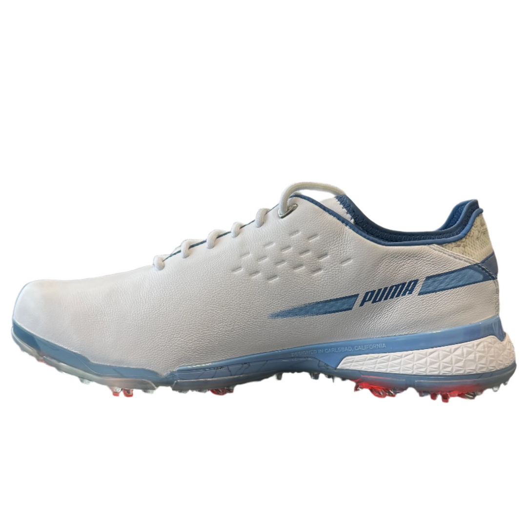 Puma Men's TOUR LTD EDITION PROTOTYPE- IGNITE PROADAPT X SIGNATURE REQUIRED - PUMA WHITE / ALLUER-FEDERAL BLUE