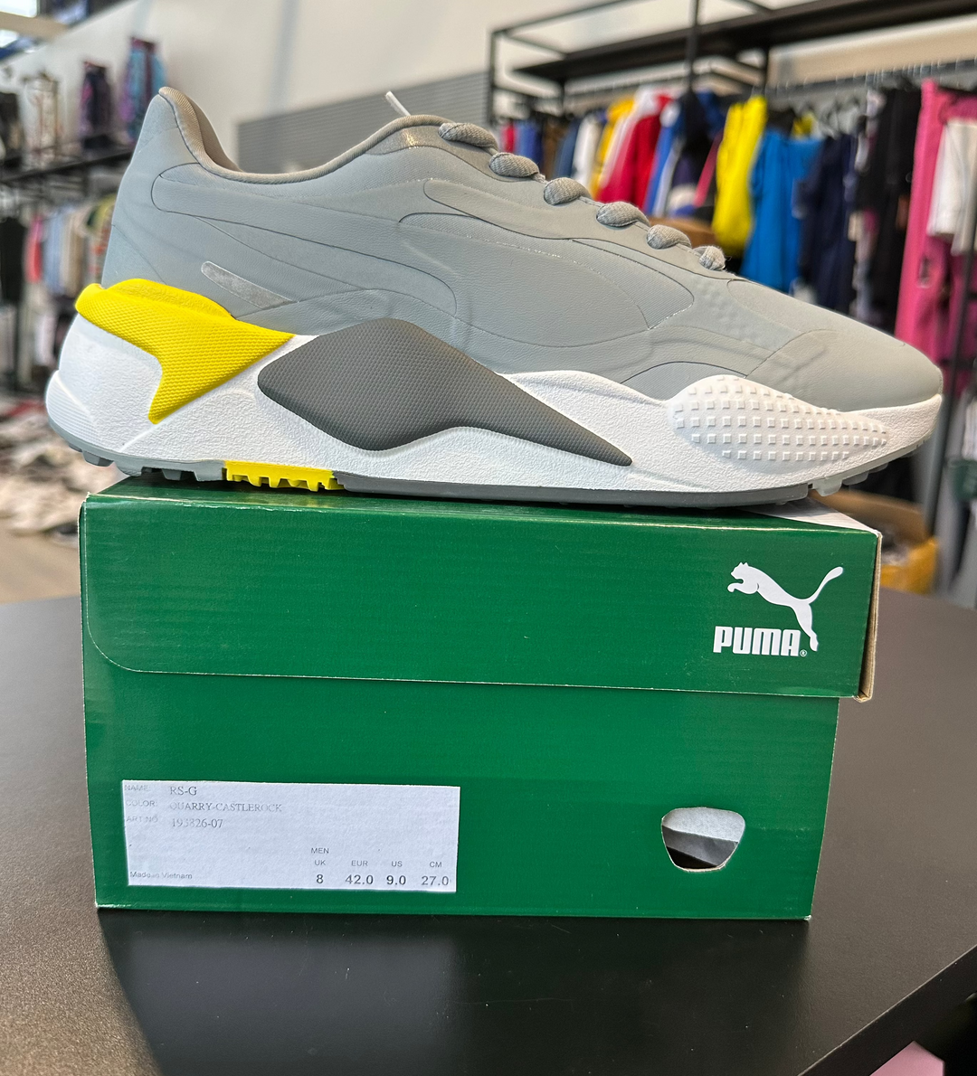 Puma Men's Ltd Edition RS-G Spikeless Golf Shoe - QUARRY CASTLEROCK