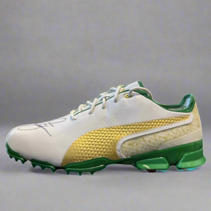 Puma Men's TOUR - WASTE MANAGEMENT LTD EDITION RICKIE FOWLER SIGNED IGNITE PROADAPT Golf Shoes - WHITE / TEAM GOLD