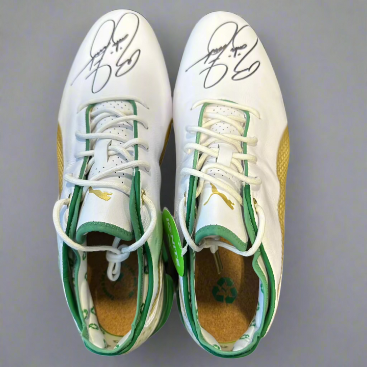 Puma Men's TOUR - WASTE MANAGEMENT LTD EDITION RICKIE FOWLER SIGNED IGNITE PROADAPT Golf Shoes - WHITE / TEAM GOLD