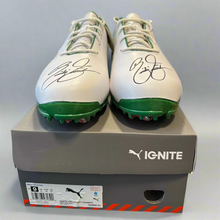 Puma Men's TOUR - WASTE MANAGEMENT LTD EDITION RICKIE FOWLER SIGNED IGNITE PROADAPT Golf Shoes - WHITE / TEAM GOLD