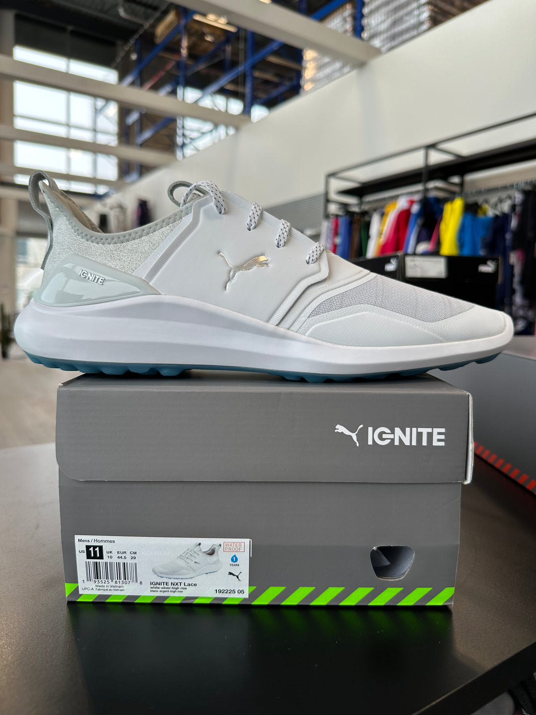 Puma Men's TOUR  Ignite NXT Lace Golf Shoes - WHITE / SILVER