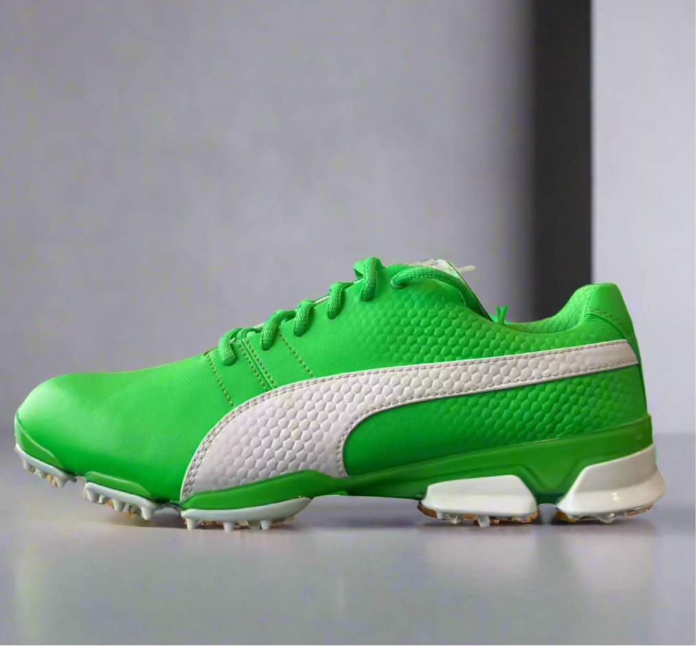 Puma Men's TOUR RICKIE FOWLER AUGUSTA - IGNITE PROADAPT LEATHER Golf Shoes - AUGUSTA GREEN /WHITE