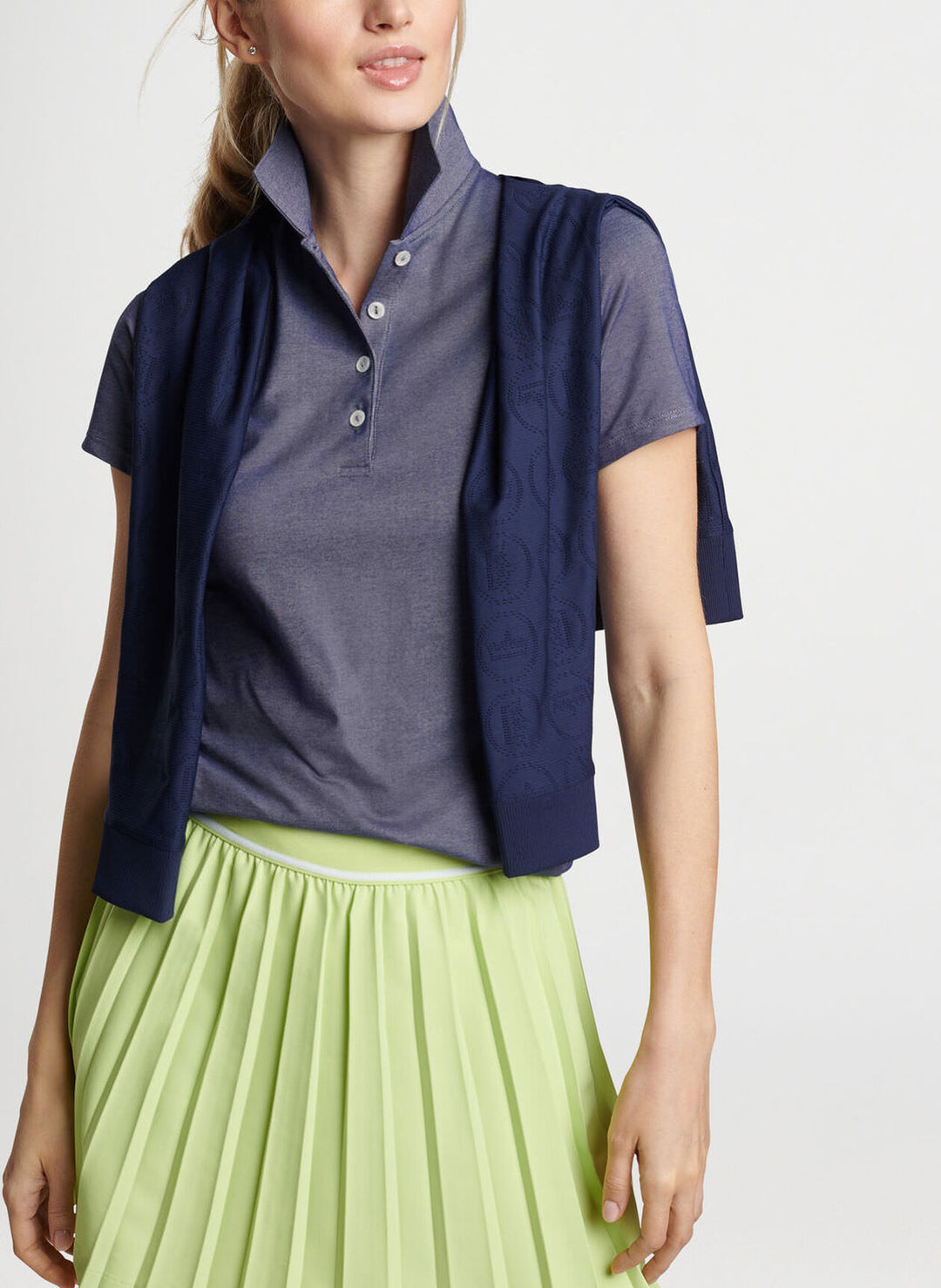 Peter Millar Womens Albatross Polo - NAVY