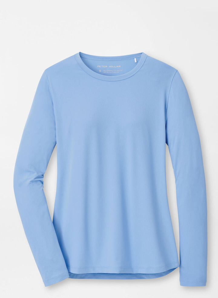 Peter Millar Womens Lightweight Long Sleeve Sun Tee - COTTAGE BLUE