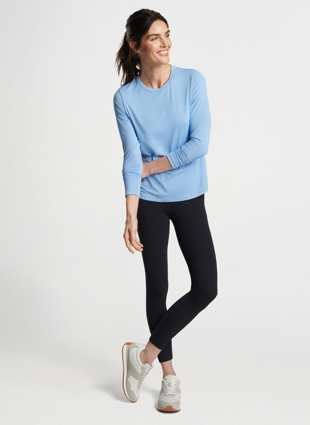 Peter Millar Womens Lightweight Long Sleeve Sun Tee - COTTAGE BLUE