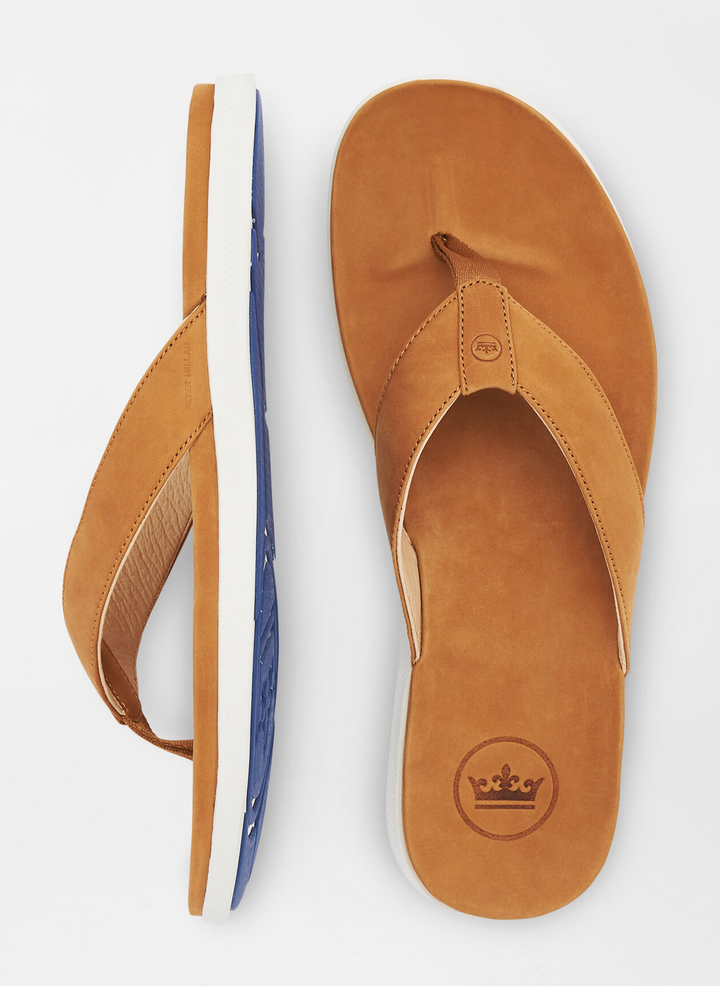 Peter Millar Men's Hyperlight Slide Nubuck Flip Flop - CONGAC