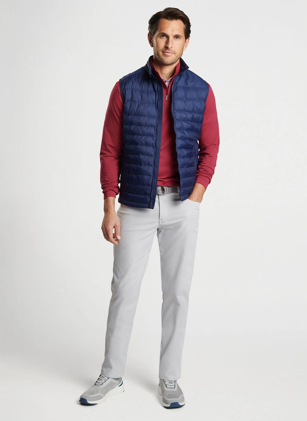 Peter Millar Mens  Classic Fit All Course Vest - NAVY