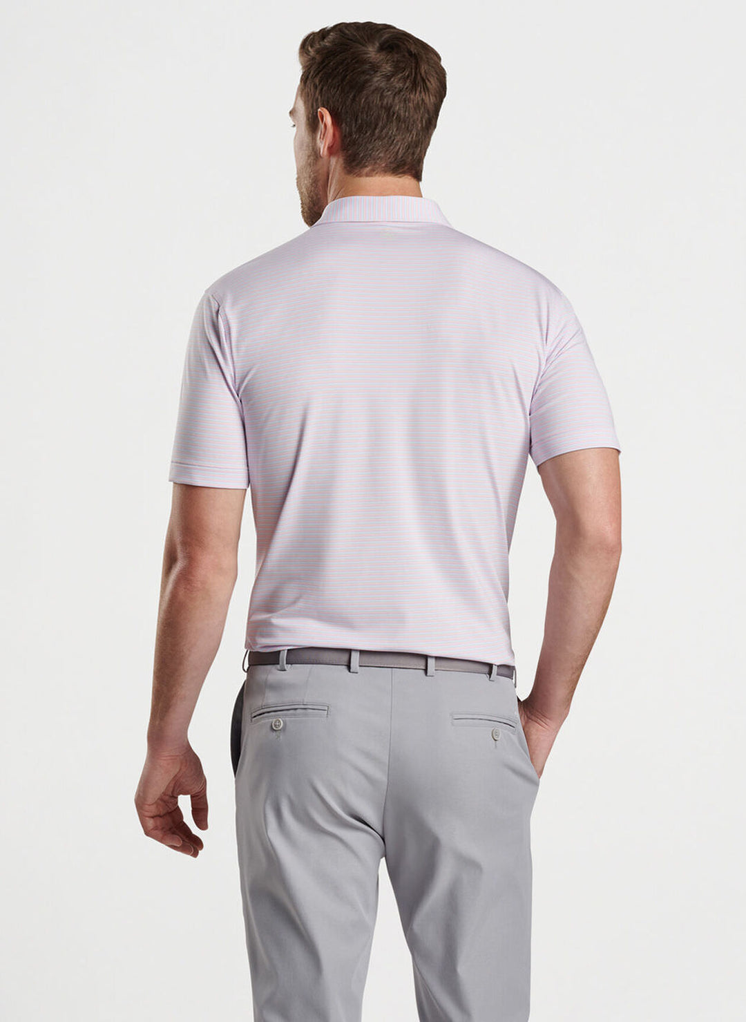 Peter Millar Mens Classic Fit Chatham Performance Jersey Polo - PALM