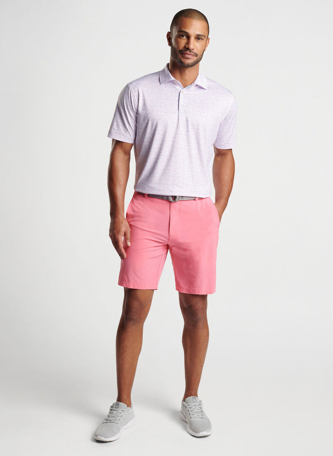 Peter Millar Mens Classic Fit Shackleford Performance Hybrid Short - HULA PINK