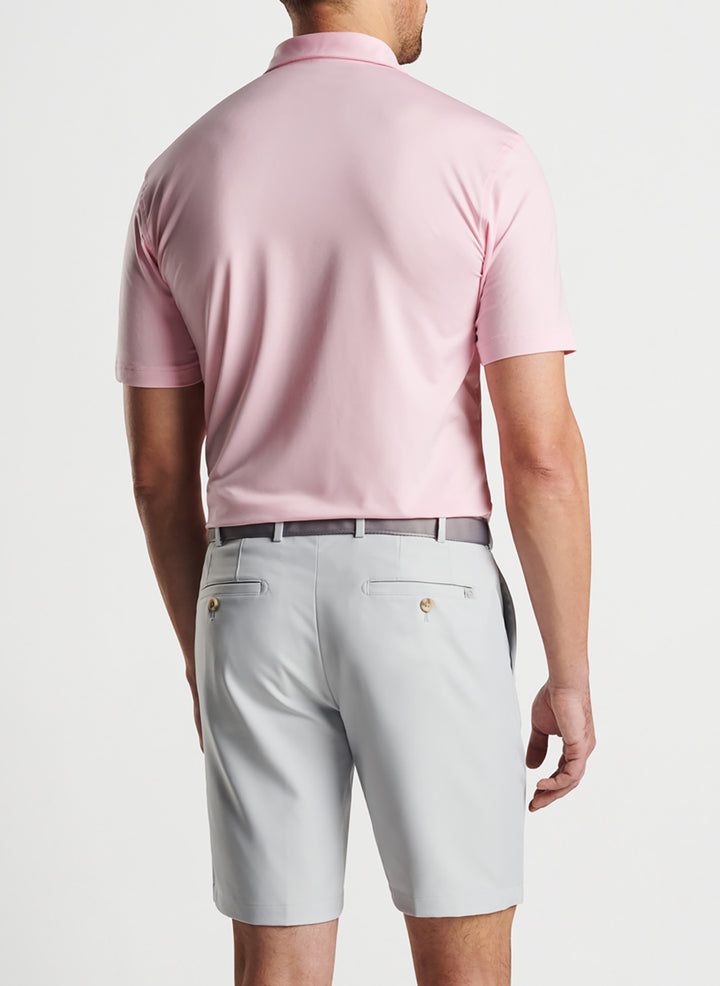 Peter Millar Mens Classic Fit Solid Performance Jersey Polo - PALMER PINK