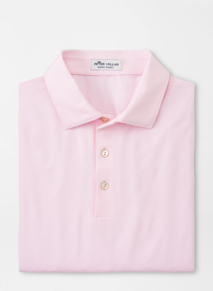 Peter Millar Mens Classic Fit Jubilee Performance Jersey Polo - PALMER PINK