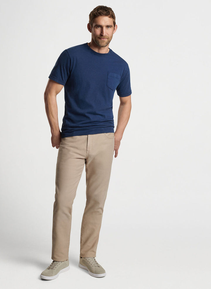 Peter Millar Mens Classic Fit Lava Wash Pocket Tee - NAVY