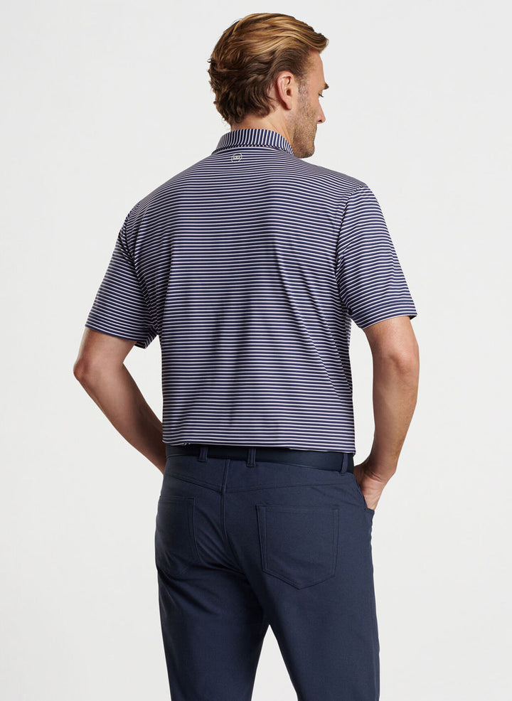 Peter Millar Mens Classic Fit Chatham Performance Jersey Polo - NAVY