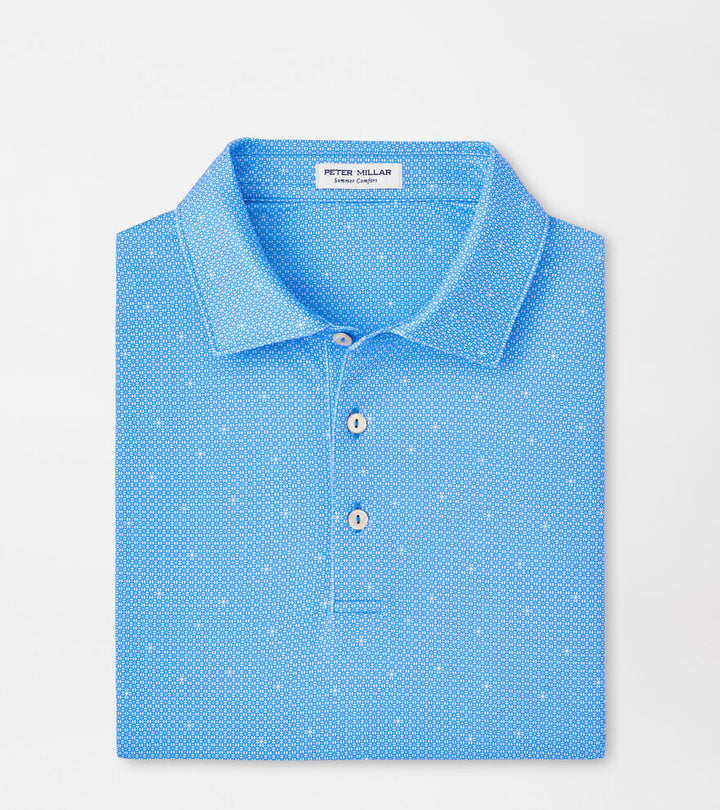 Peter Millar Mens Classic Fit North Star Performance Jersey Polo - LIBERTY BLUE