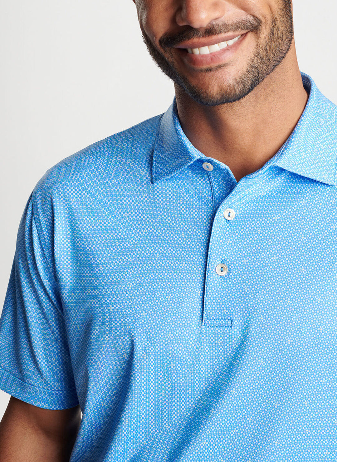 Peter Millar Mens Classic Fit North Star Performance Jersey Polo - LIBERTY BLUE