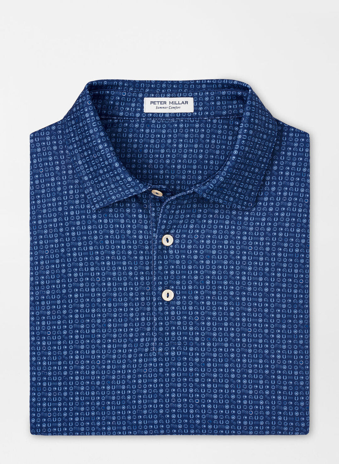 Peter Millar Mens Classic Fit Take A Chance Performance Jersey Polo - SPORT NAVY