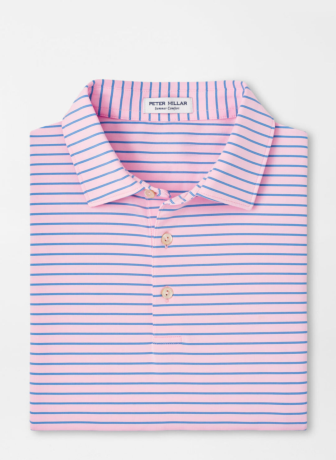 Peter Millar Mens Classic Fit Drum Performance Polo - PALMER PINK