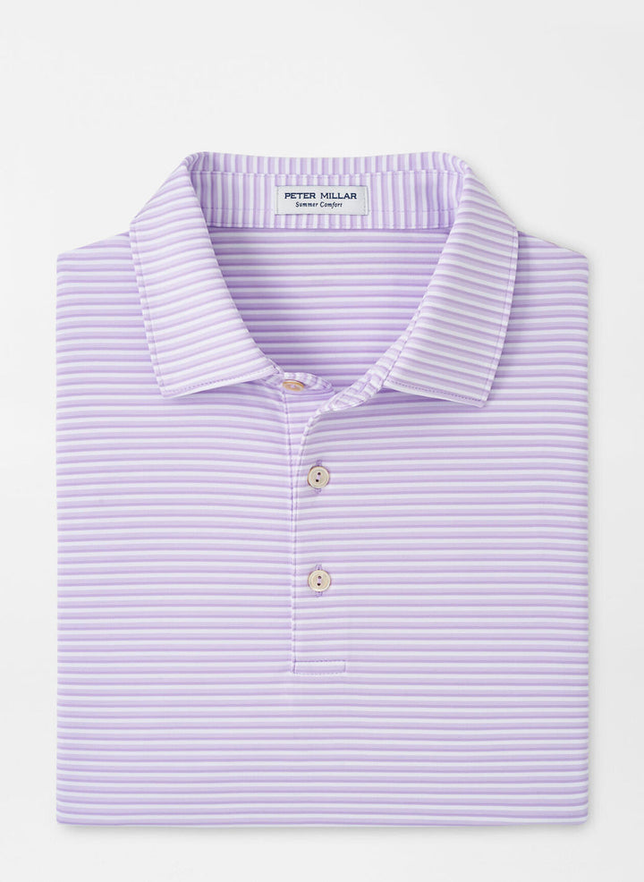 Peter Millar Mens Classic Fit Cedar Performance Jersey Polo - PETAL PURPLE