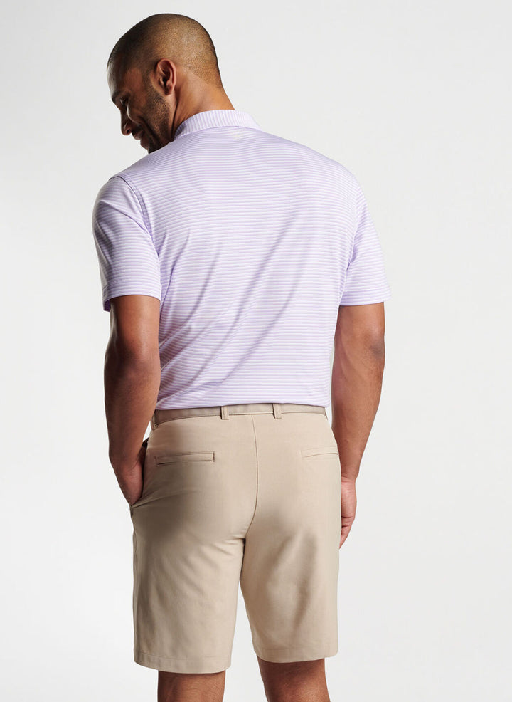 Peter Millar Mens Classic Fit Cedar Performance Jersey Polo - PETAL PURPLE