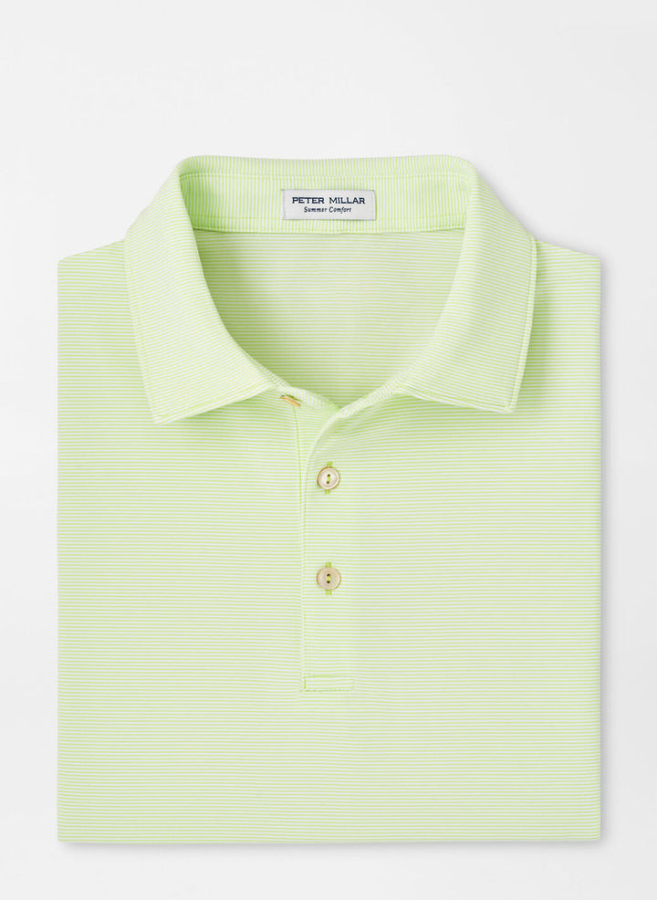 Peter Millar Mens Classic Fit Jubilee Performance Jersey Polo - Sean Self Collar - SPRITZER