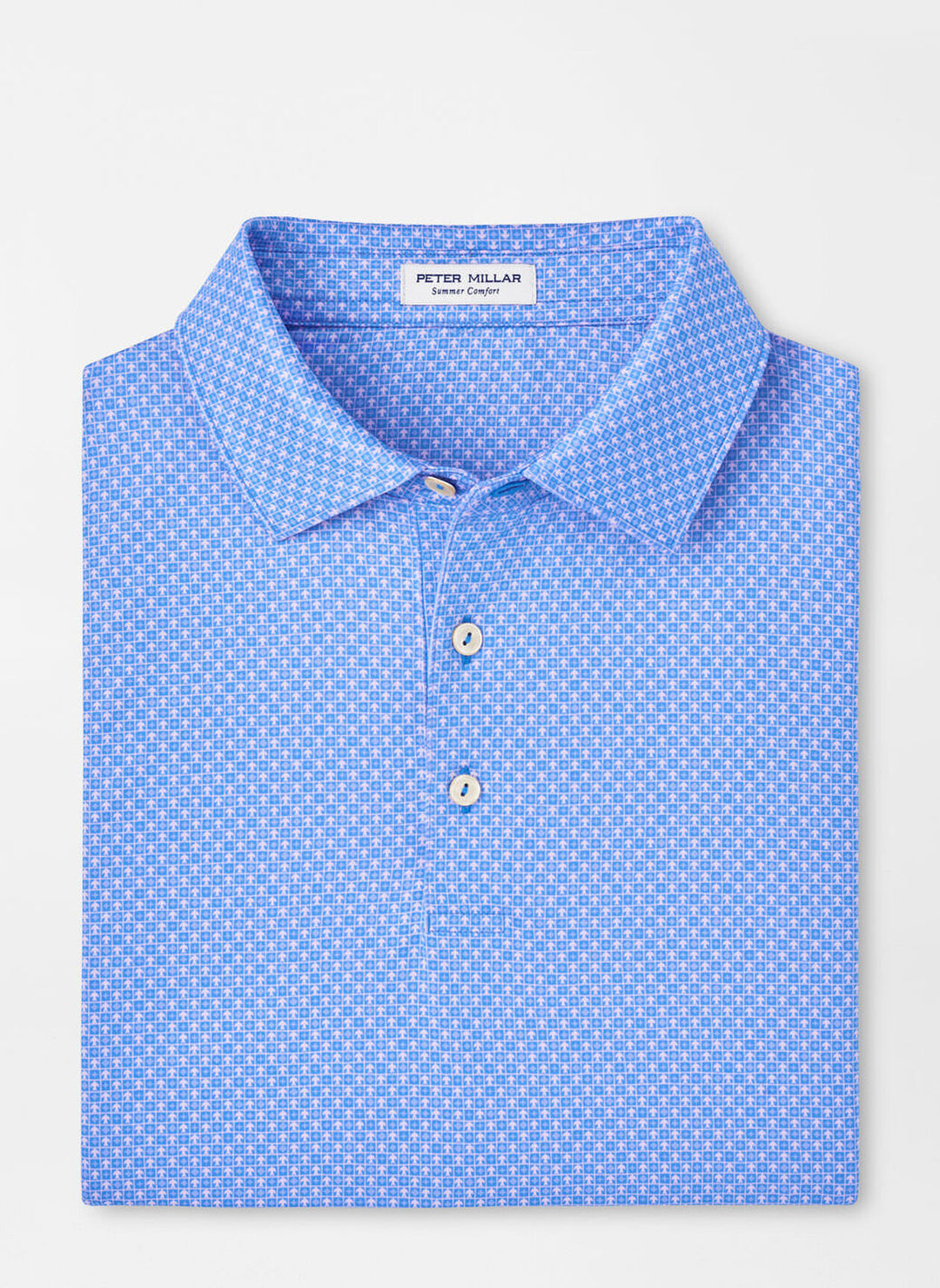 Peter Millar Mens Classic Fit North Flight Performance Jersey Polo - LIBERTY BLUE