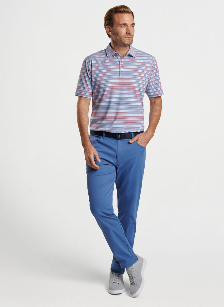 Peter Millar Mens Classic Fit Clifton Performance Jersey Polo - ASTRAL BLUE