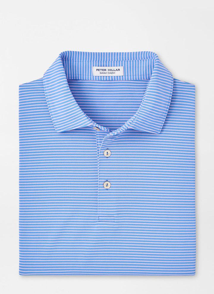 Peter Millar Mens Classic Fit Grace Performance Mesh Polo - LIBERTY BLUE