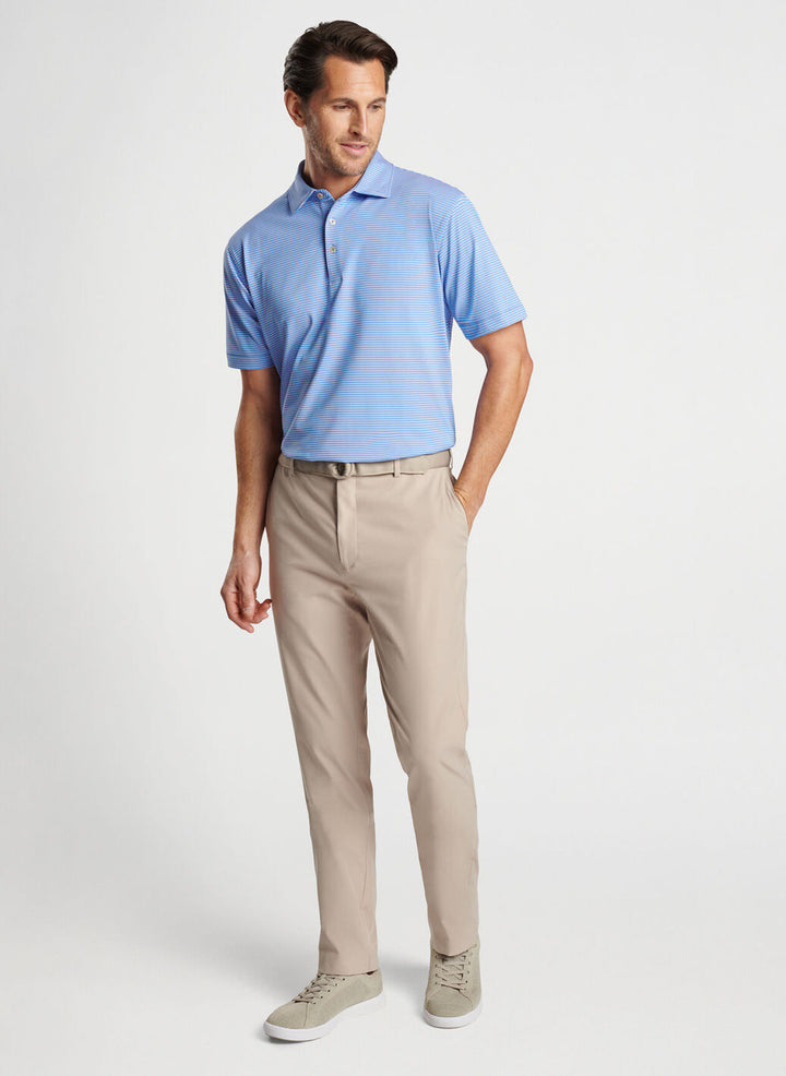 Peter Millar Mens Classic Fit Grace Performance Mesh Polo - LIBERTY BLUE