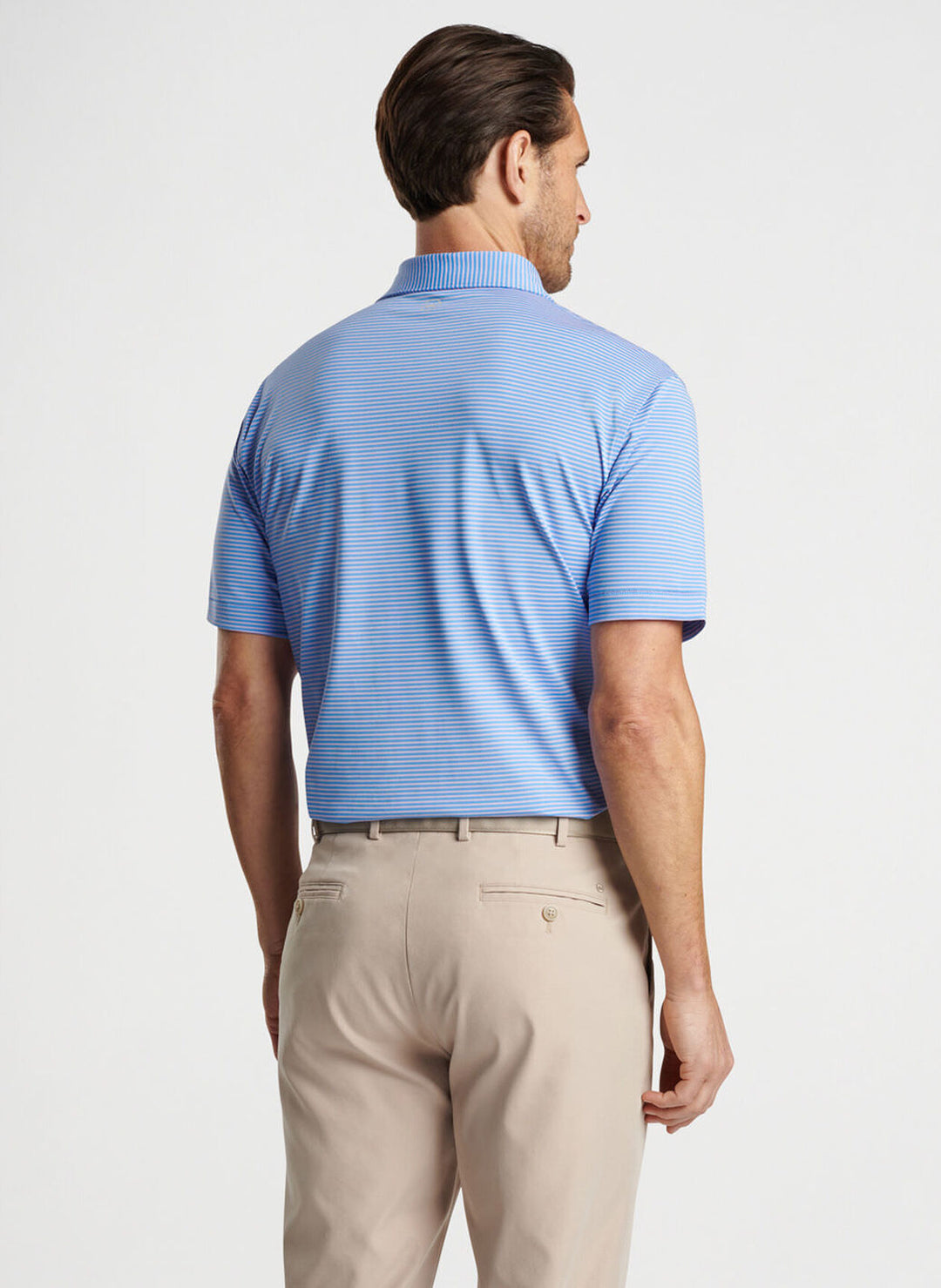 Peter Millar Mens Classic Fit Grace Performance Mesh Polo - LIBERTY BLUE