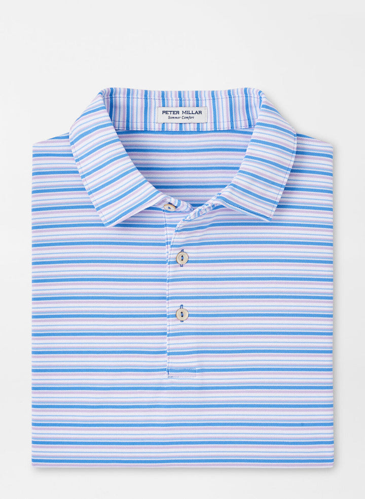 Peter Millar Mens Classic Fit Creston Performance Mesh Polo - LIBERTY BLUE