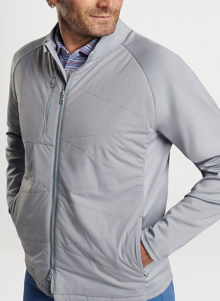 Peter Millar Mens Classic Fit Merge Hybrid Jacket - GALE GREY