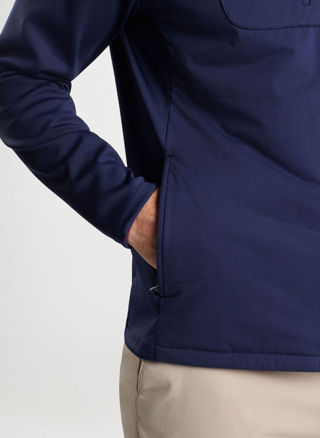 Peter Millar Mens Classic Fit Merge Hybrid Jacket - NAVY