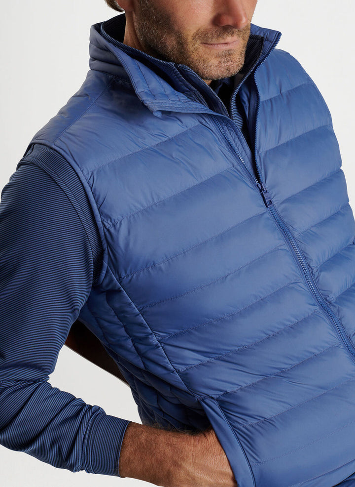 Peter Millar Mens  Classic Fit All Course Vest - ASTRAL BLUE