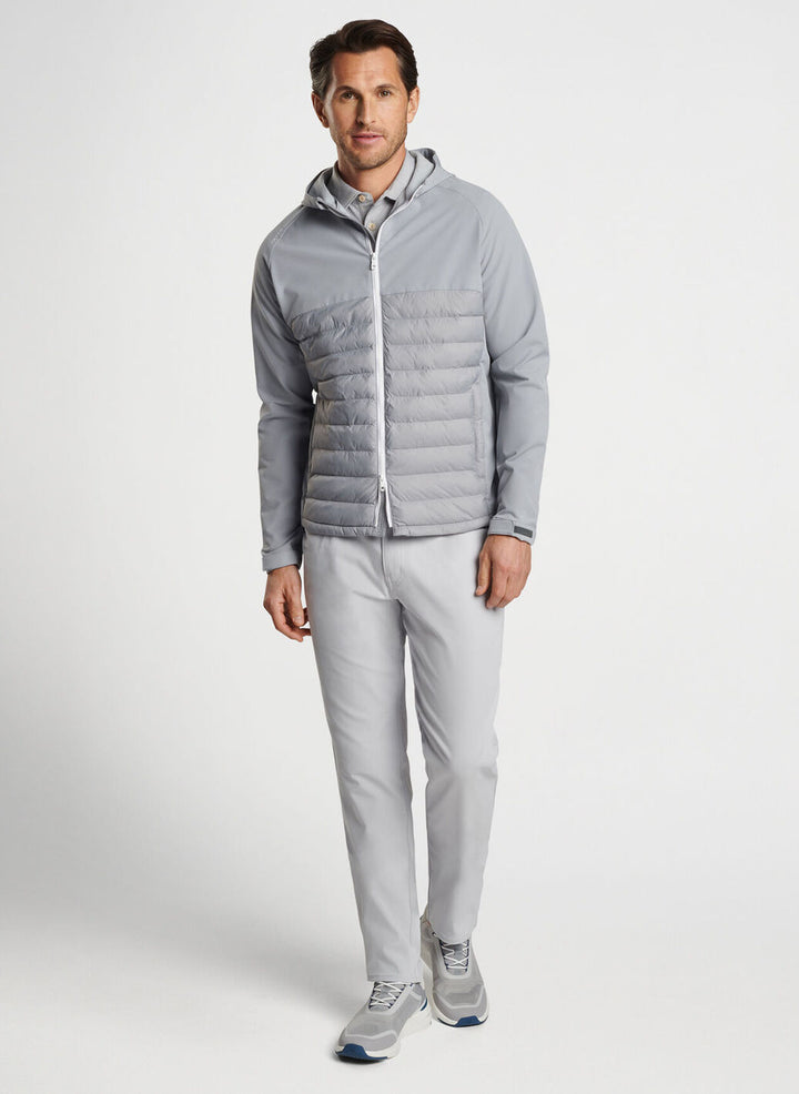 Peter Millar Mens Classic Fit All Course Hybrid Hoodie - GALE GREY