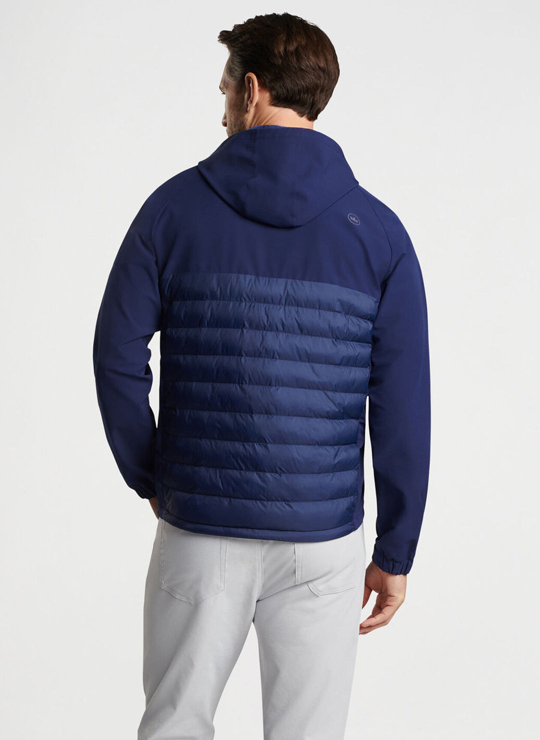 Peter Millar Mens Classic Fit All Course Hybrid Hoodie - NAVY