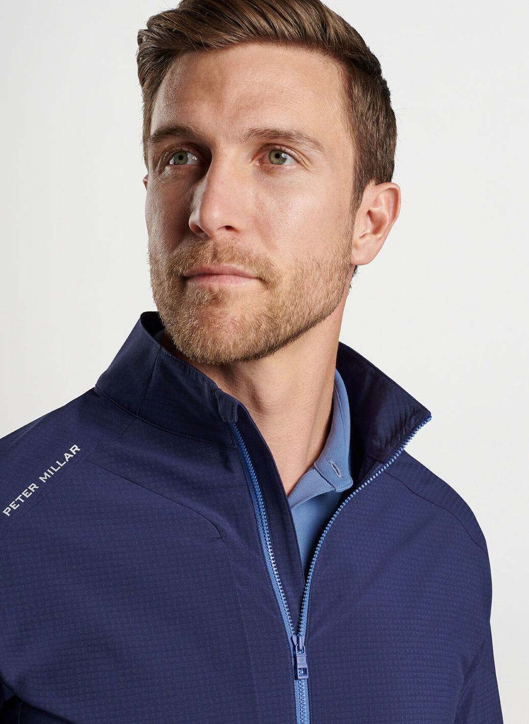 Peter Millar Mens Classic Fit Winter Wind Gust Jacket - NAVY