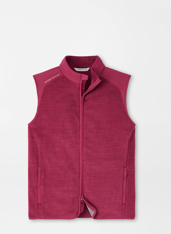 Peter Millar Mens Classic Fit Fade Vest - POMEGRANATE