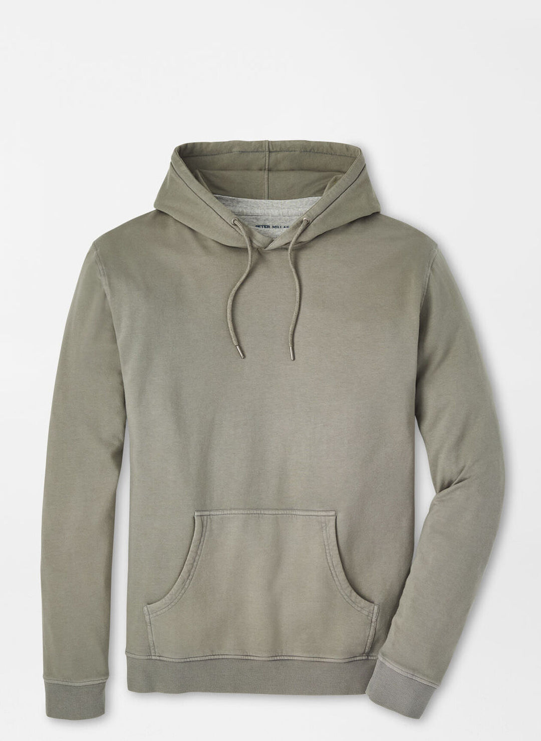 Peter Millar Mens Classic Fit Lava Wash Hoodie - MILITARY