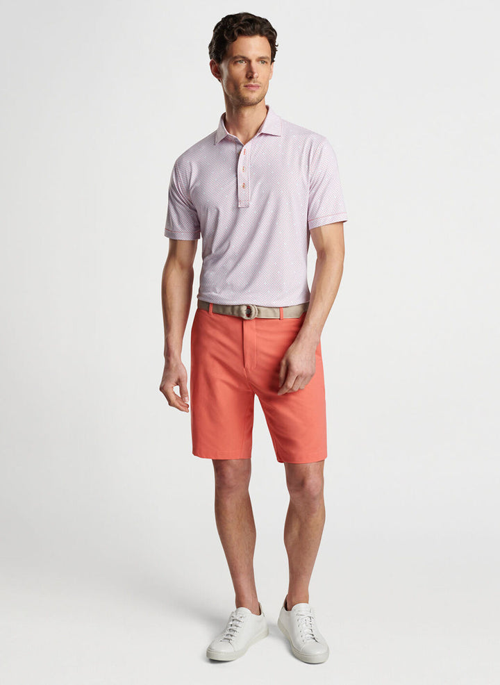 Peter Millar Mens Tailored Fit Surge Performance Short - SCARLET LILY