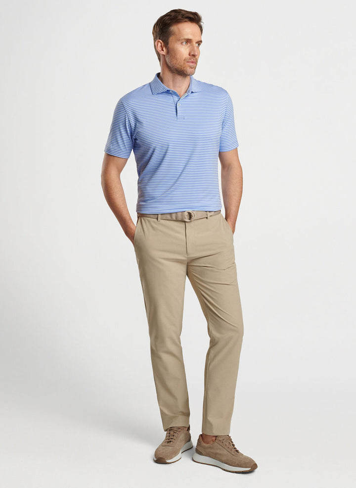 Peter Millar Mens Tailored Fit Sawyer Performance Jersey Polo - Edwin Spread Coll - ELIXIR