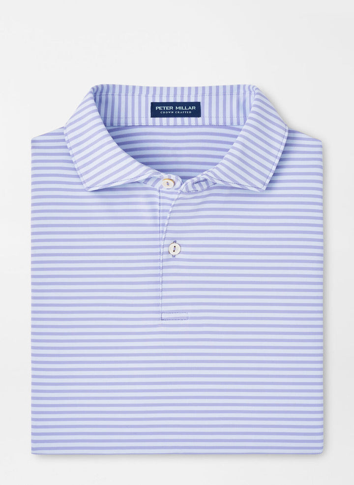 Peter Millar Mens Tailored Fit Sawyer Performance Jersey Polo - Edwin Spread Coll - LAVENDER FOG