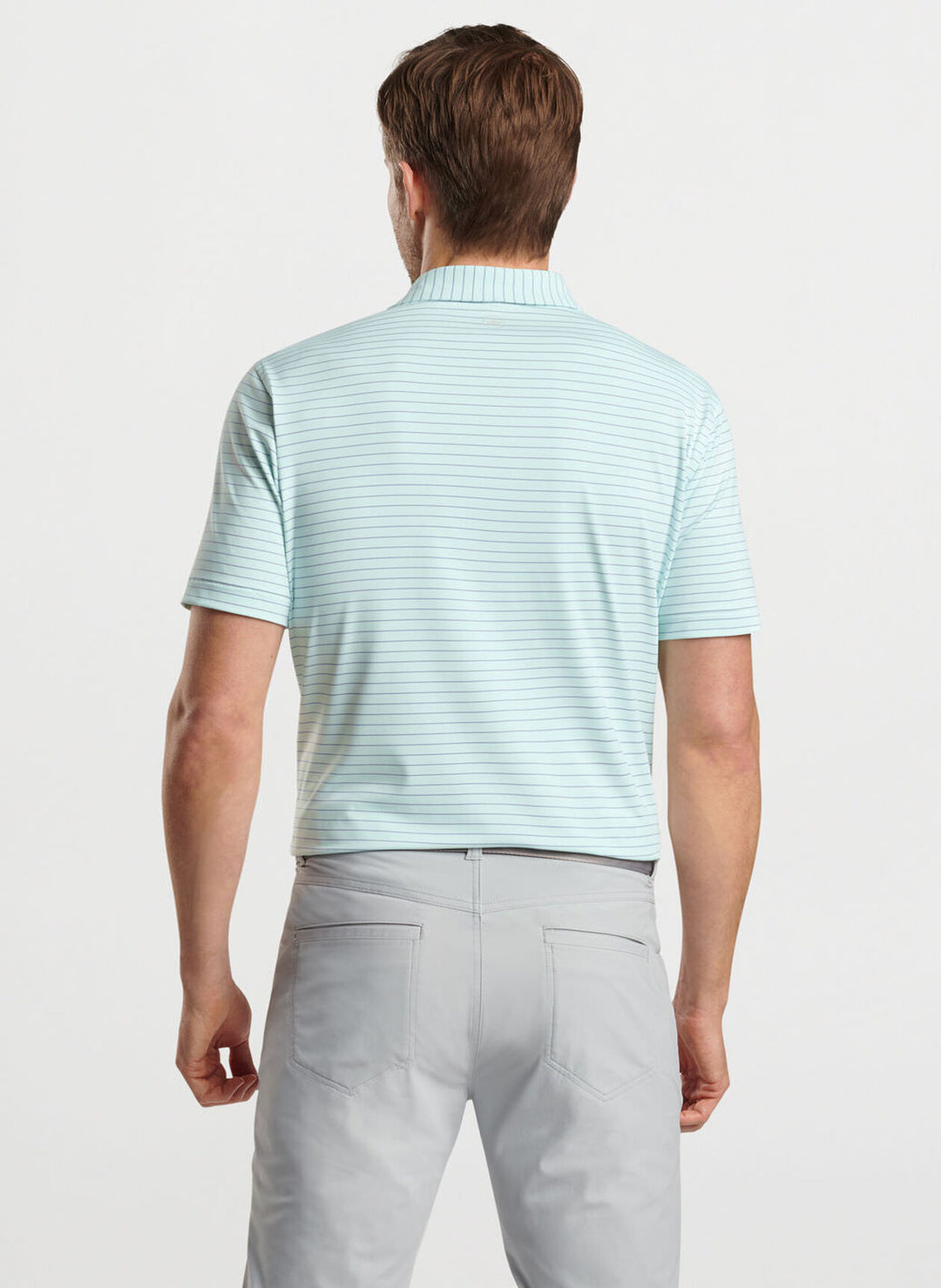 Peter Millar Mens Tailored Fit Duet Performance Jersey Polo - CAPRI BREEZE