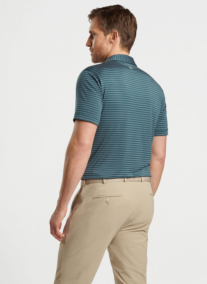 Peter Millar Mens Tailored Fit Duet Performance Jersey Polo - LACINATO