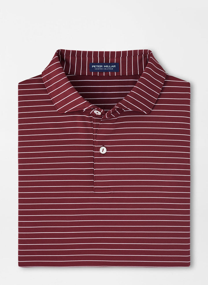 Peter Millar Mens Tailored Fit Duet Performance Jersey Polo - VERMOUTH