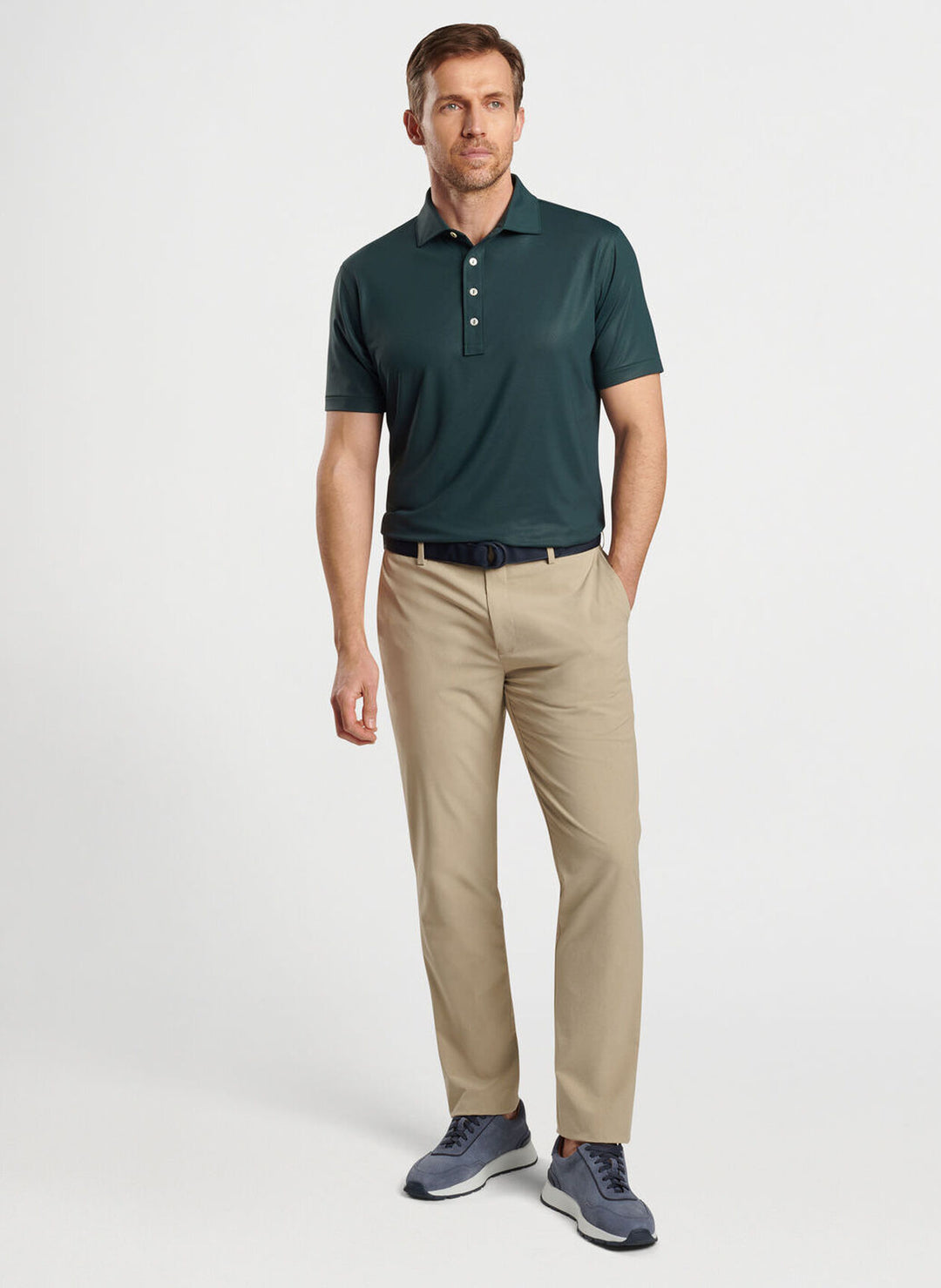 Peter Millar Mens Tailored Fit Beelman Performance Jersey Polo - LACINATO